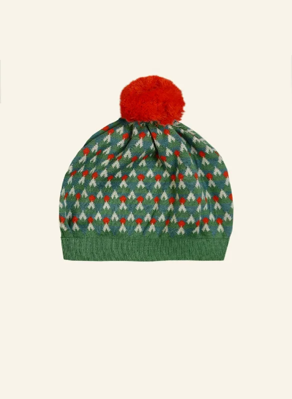 Knitted Hat - Green Mountains