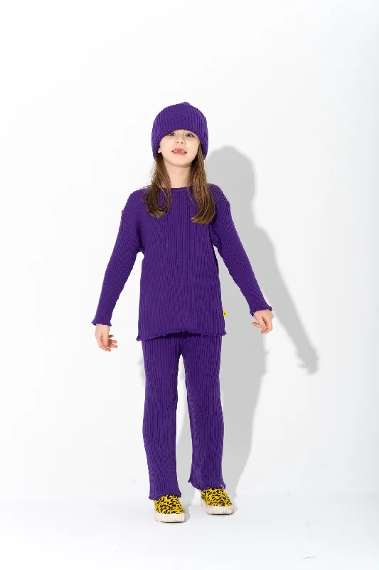 PURPLE MERINO KNIT JUMPER