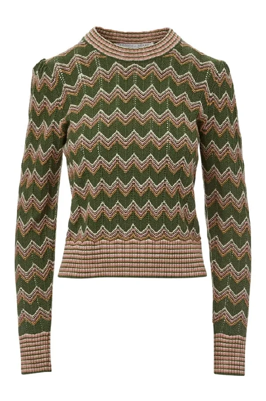 Davignon Chevron SweaterGlitter Knit Tops