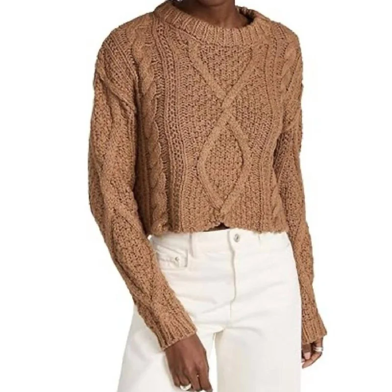 Free People - Cutting Edge Cable SweaterStriped Knit Tops