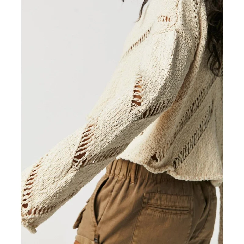 Free People - Hayley SweaterCable Knit Tops