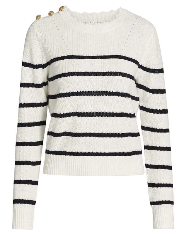 Matin Striped SweaterFleece Knit Tops