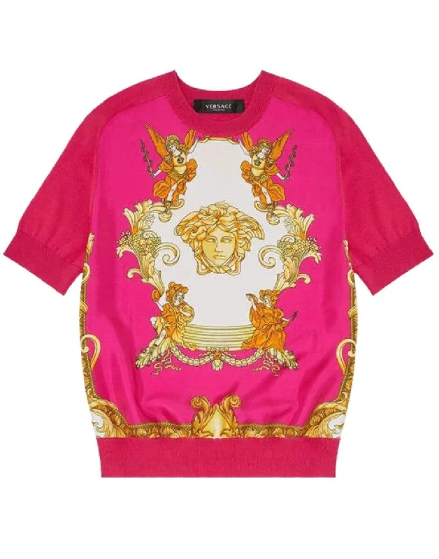 Medusa Renaissance Print Insert SweaterSpring Knit Tops