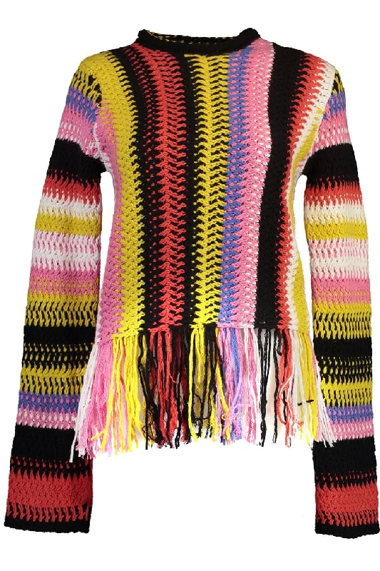 Multicolour Cashmere Macrame SweaterCamping Knit Tops