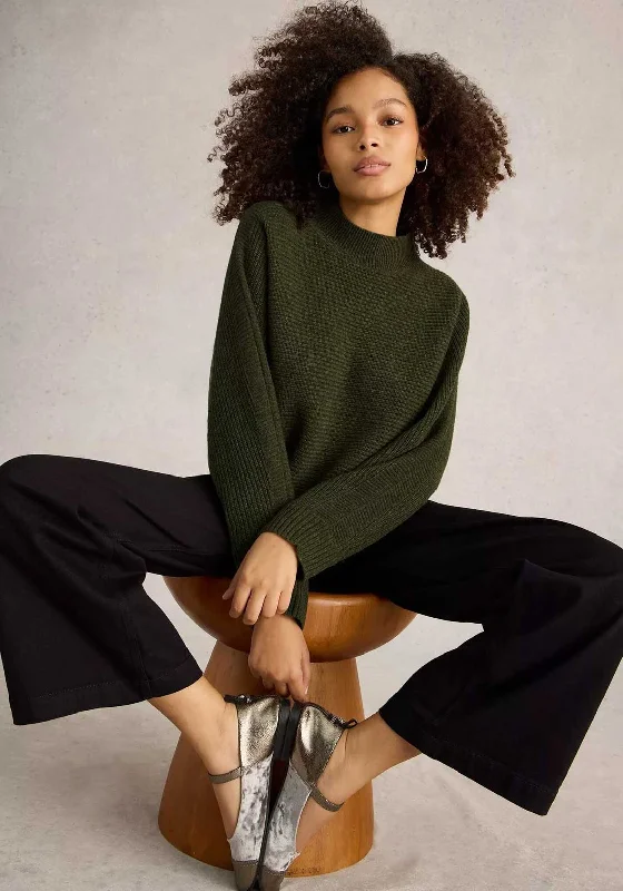 White Stuff Carli Knit Wool Jumper, Green