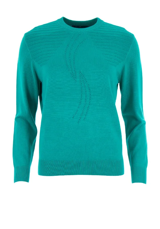 Castle of Ireland Embellished Jumper, Green