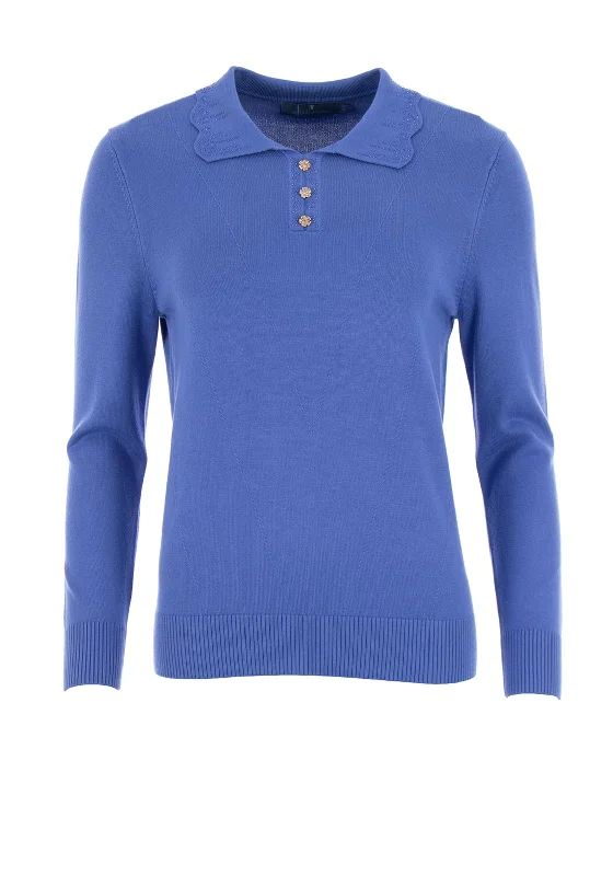 Castle of Ireland Embellished Sweater, Blue