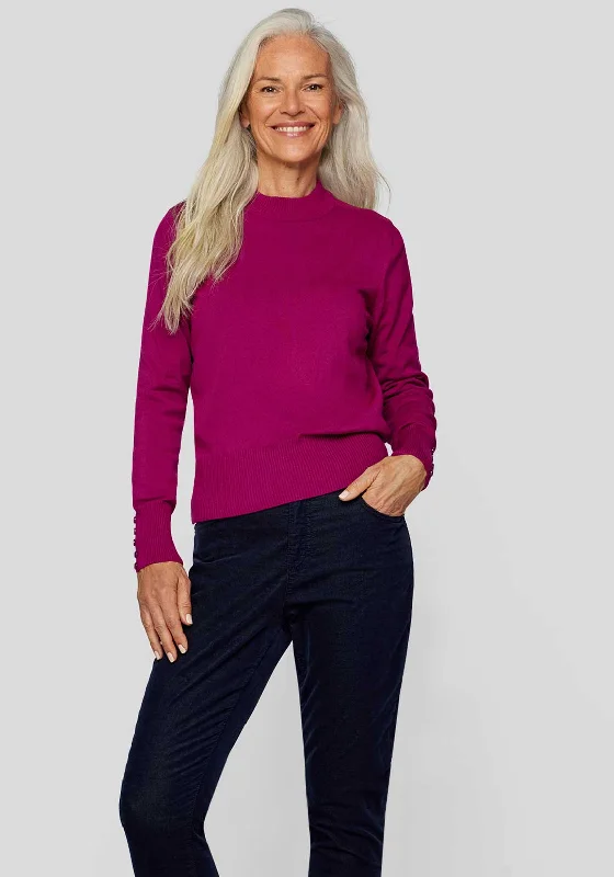 Rabe Polo Neck Knitted Jumper, Pink