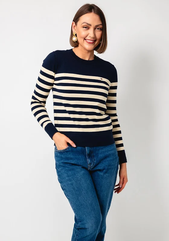 Tommy Hilfiger Striped Knit Sweater, Navy and Beige