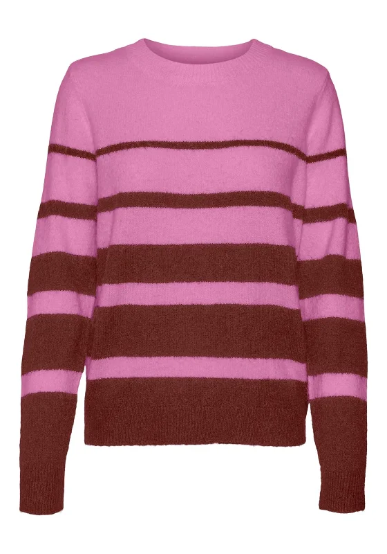 Vero Moda Plaza Striped Jumper, Pink and Red