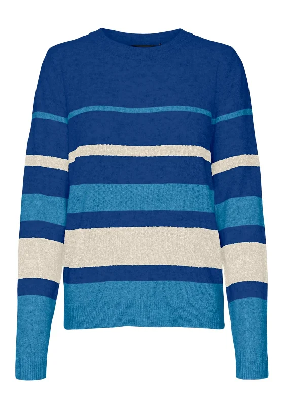 Vero Moda Plaza Striped Jumper, Blue Multi