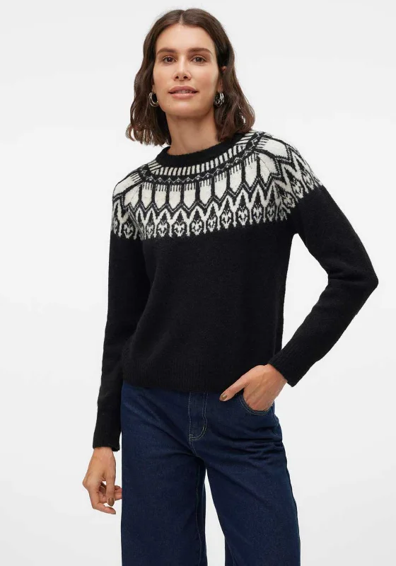 Vero Moda Simone Nordic Jumper, Black