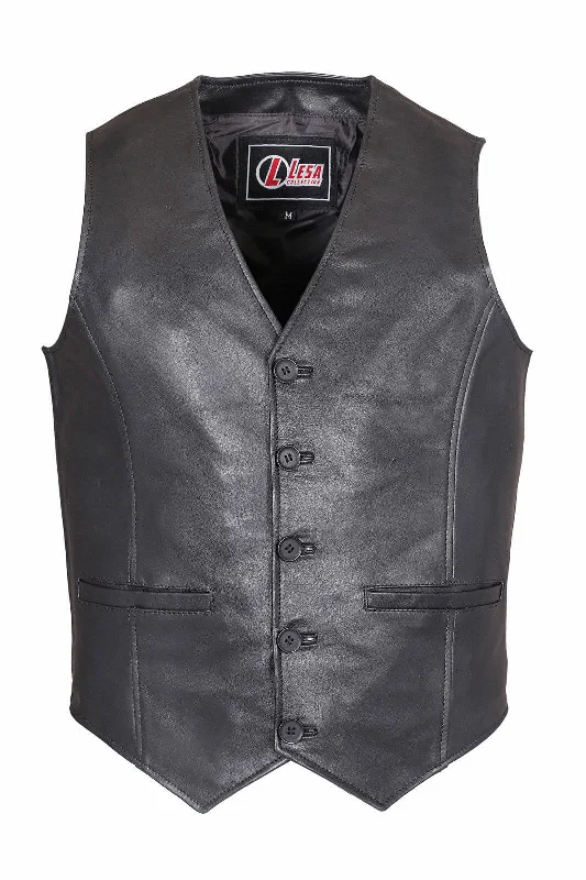 Men's Casual Party Brown Fashion Classic Designer Real Soft Leather Waistcoat