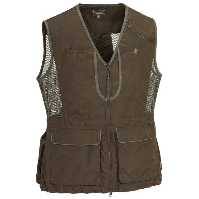 Pinewood Women's Dog Sports 2.0 Vest - Suede Brown/Dark Olive