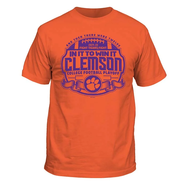 Skateboard T-Shirts2024 CFP Clemson In It To Win It Short Sleeve T-Shirt