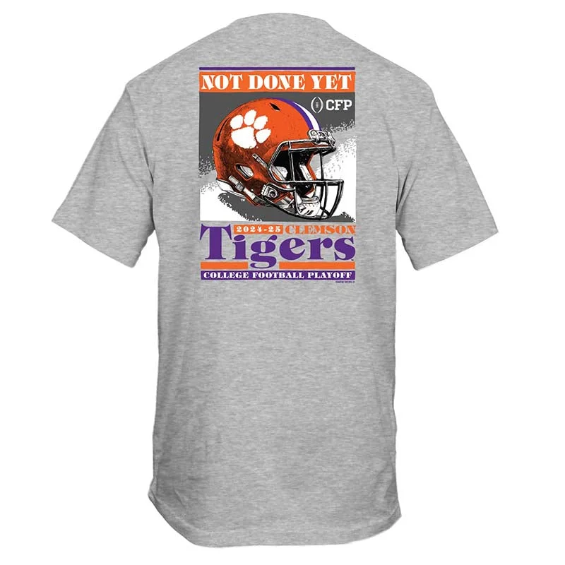 Quick-Dry T-Shirts2024 CFP Clemson We Are In Helmet Short Sleeve T-Shirt