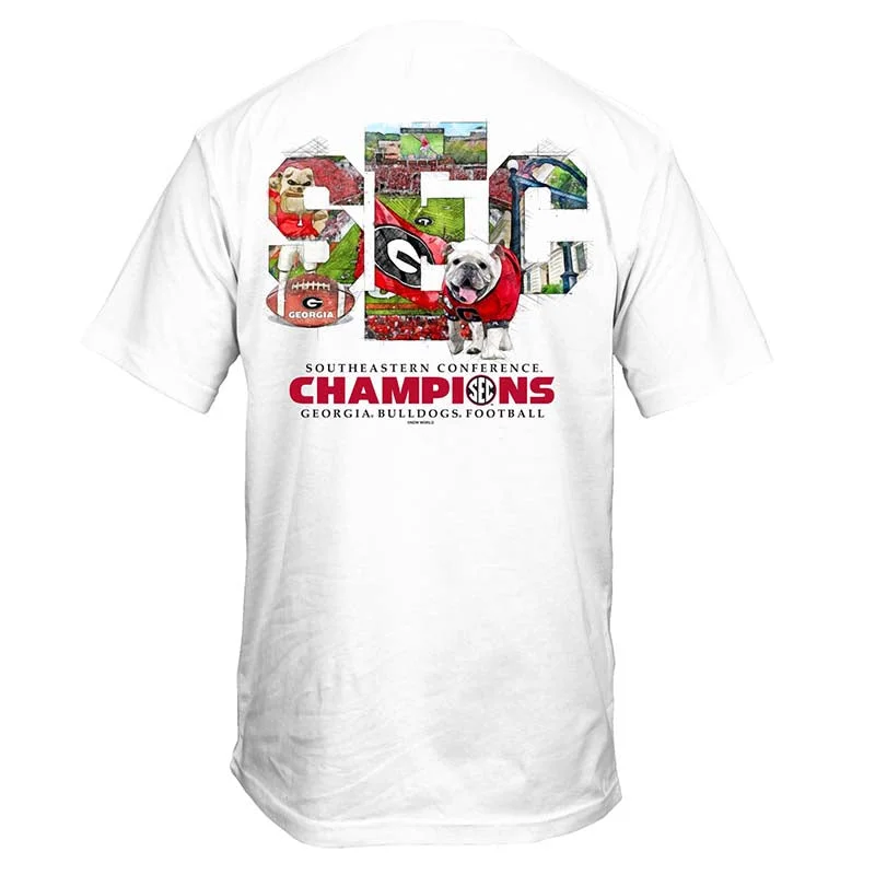 Cultural T-Shirts2024 UGA SEC Champions Bulldog Short Sleeve T-Shirt