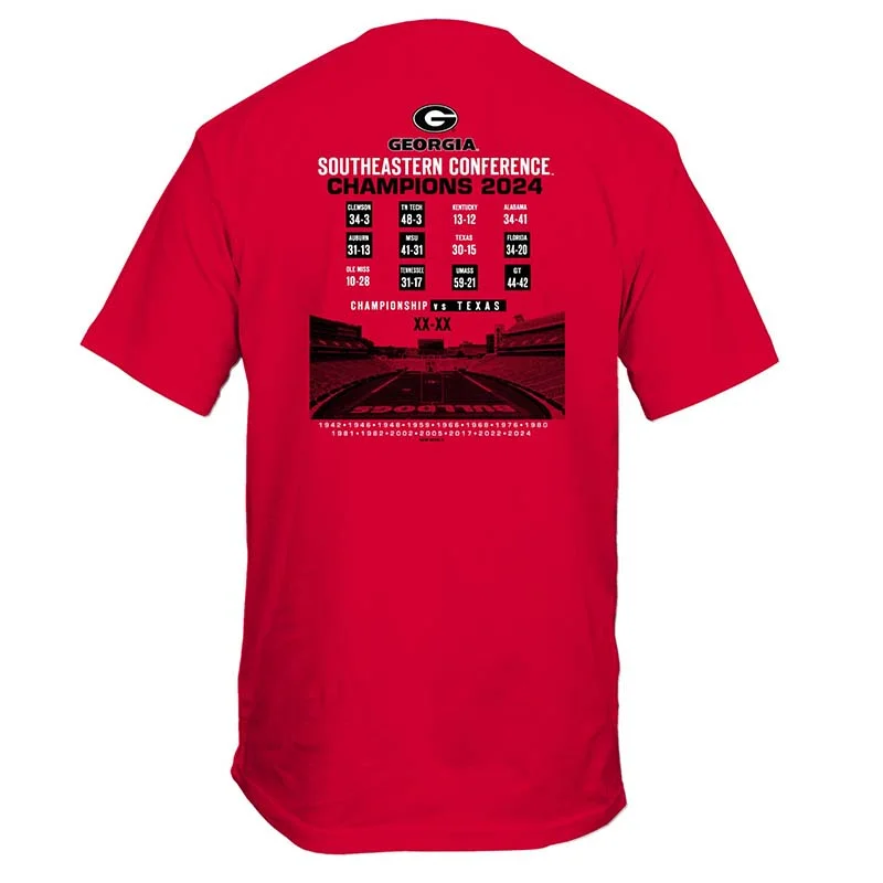 Layered T-Shirts2024 UGA SEC Champions Score Short Sleeve T-Shirt