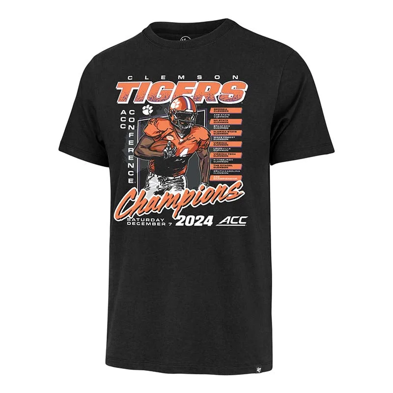 Boat Neck T-Shirts2024 Clemson ACC Champions Short Sleeve T-Shirt