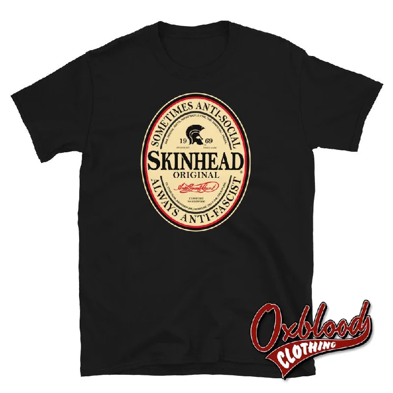 Ribbed Cuff T-ShirtsIrish Stout Skinhead: Sometimes Anti-Social, Always Anti-Fascist T-Shirt