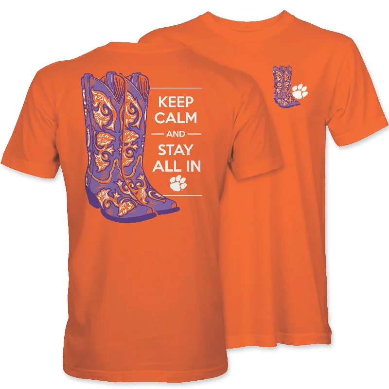 French Terry T-ShirtsKeep Calm Boots Clemson