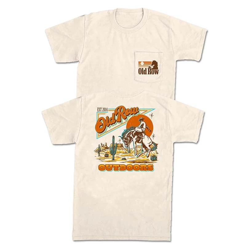 Cropped T-ShirtsOutdoor Cowboy Banquet Short Sleeve T-Shirt