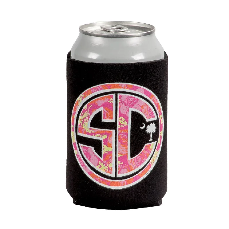 Lace-Up T-ShirtsPalmetto Floral Monogram Koozie