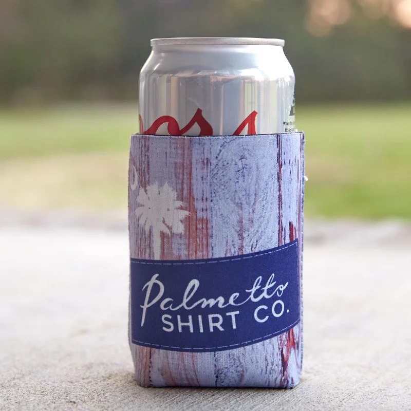 Studded T-ShirtsPalmetto Logo on Wood Reversible Koozie