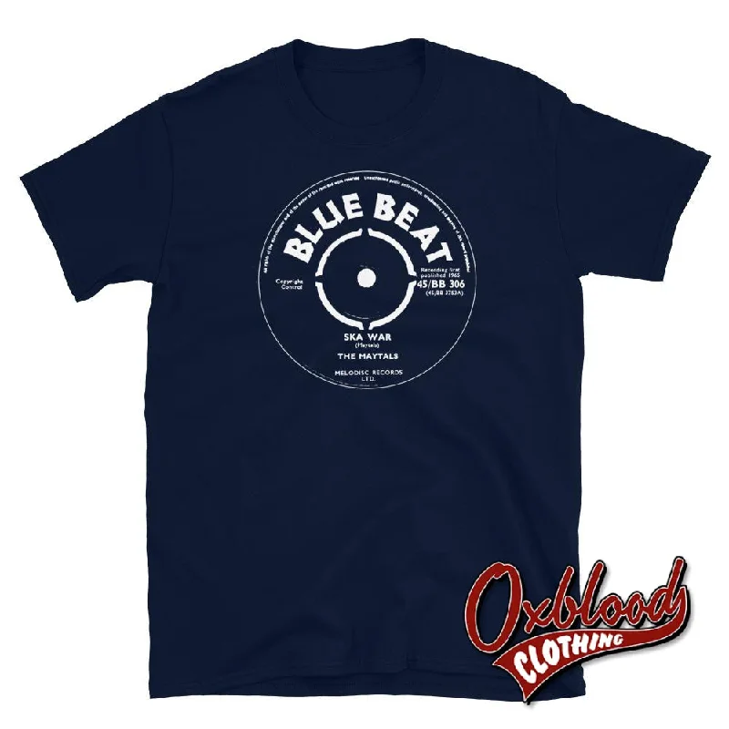 Painted T-Shirts"Ska War" The Maytals Blue Beat Records T-Shirt - Reggae & Ska Clothing UK - Record Label