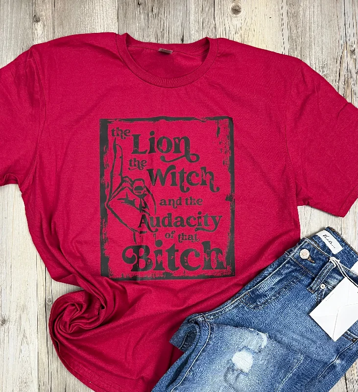 Leather-Paneled T-ShirtsThe Lion, the Witch and the Audacity T-Shirt