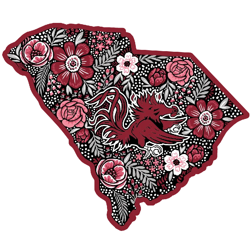 Hiking T-ShirtsUSC Floral State Decal